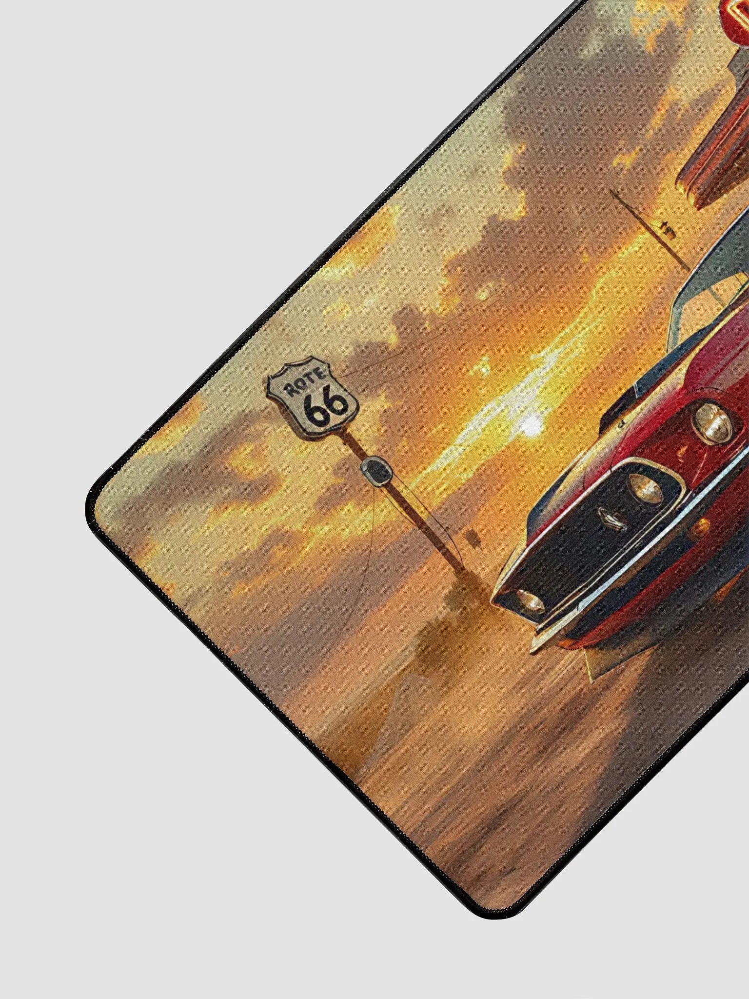 Classic Muscle Car Desk Mat - Retro Route 66 Design product image (3)