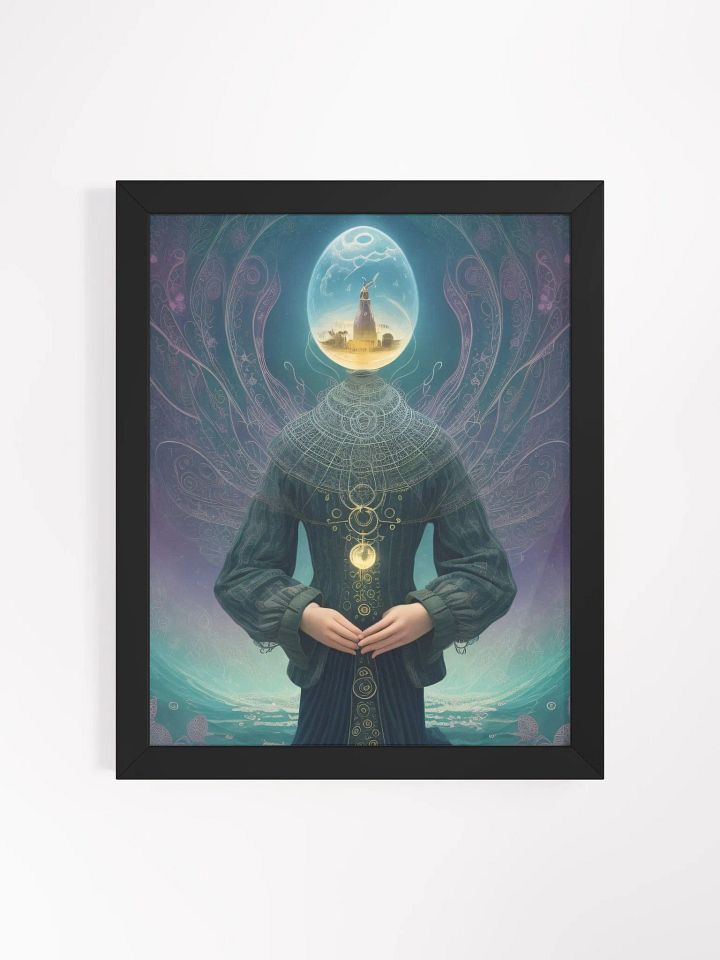 Surreal Fantasy Portal Head Creature Portrait Wall Art Framed Print product image (1)