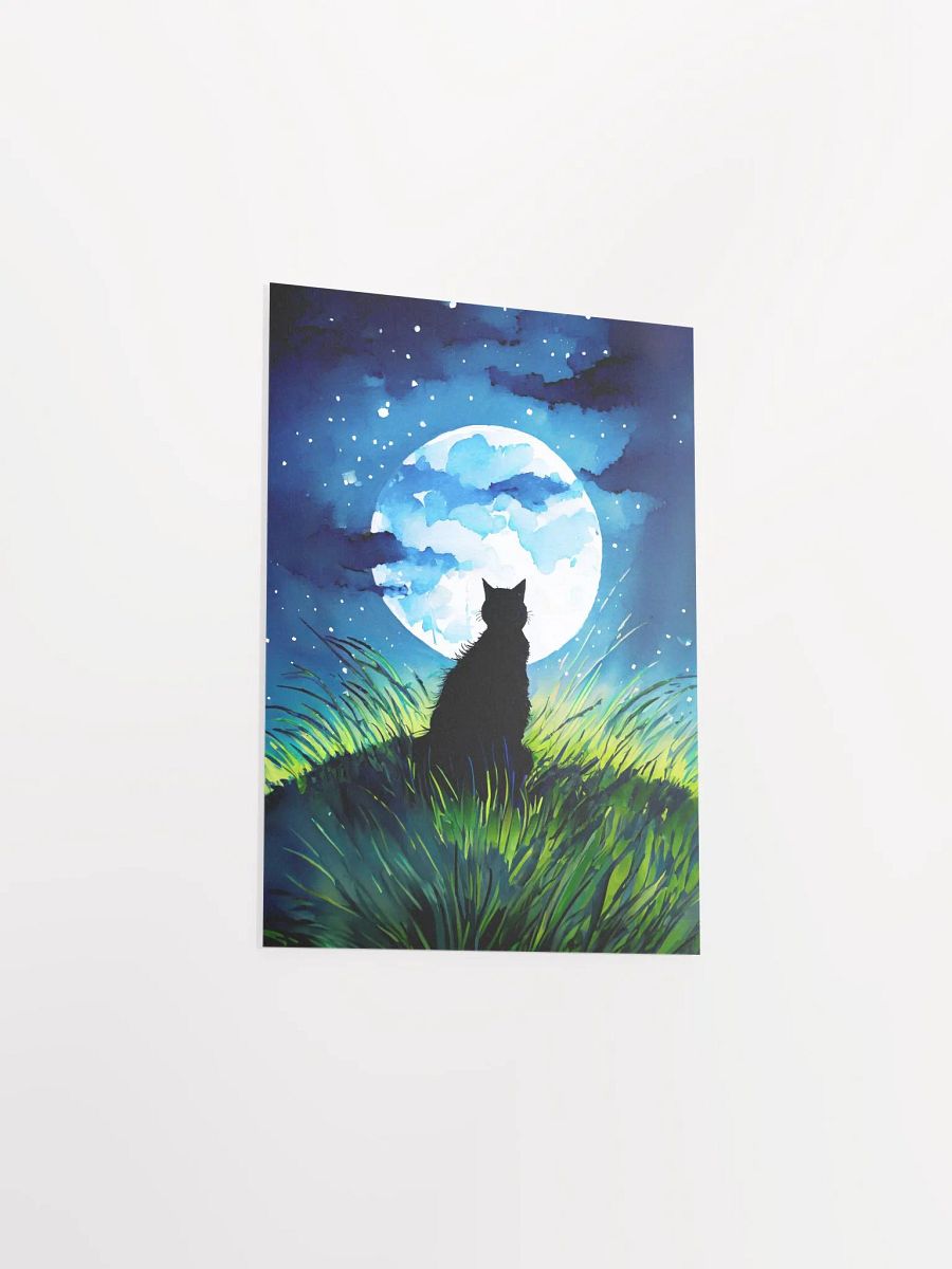 A Cat Sings To The Moon Matte Poster product image (23)