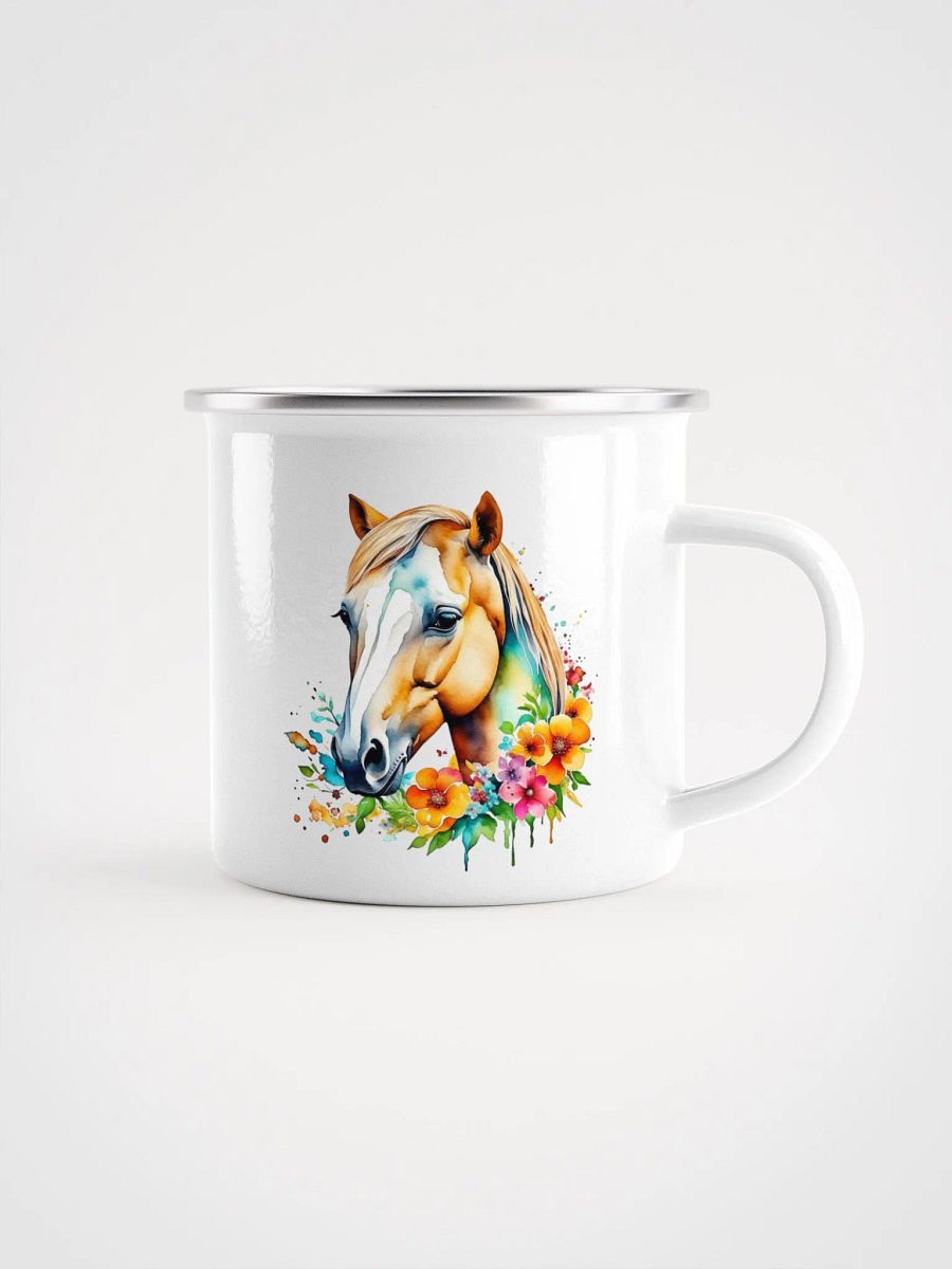 Pretty Watercolor Pony and Flowers product image (1)