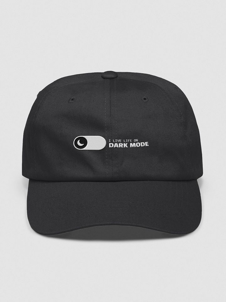 "I Live Life on Dark Mode" Cap – Built for Code After Hours product image (1)