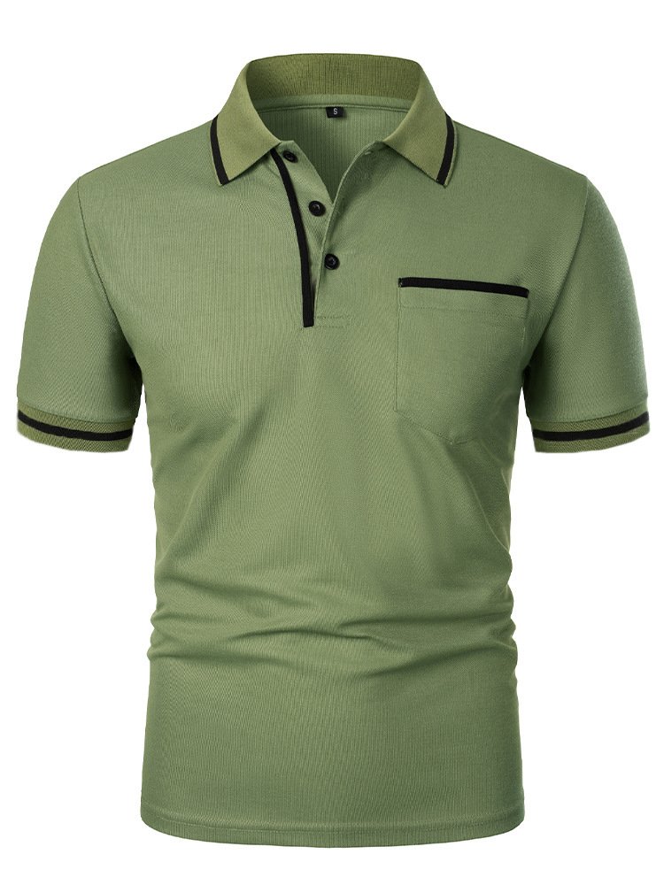 Men's Casual Lapel Short Sleeve T-shirt product image (4)