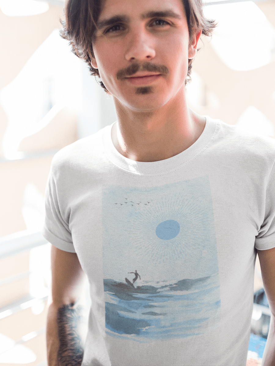 Tranquil Surfing Seascape T-shirt - Cotton product image (8)