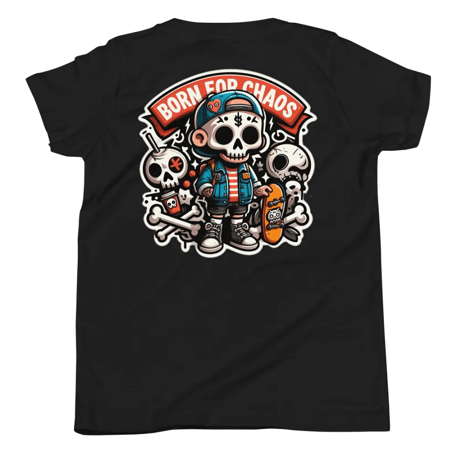 LITTLE EMO Bubble Text Youth, Born For Chaos T-Shirt product image (2)