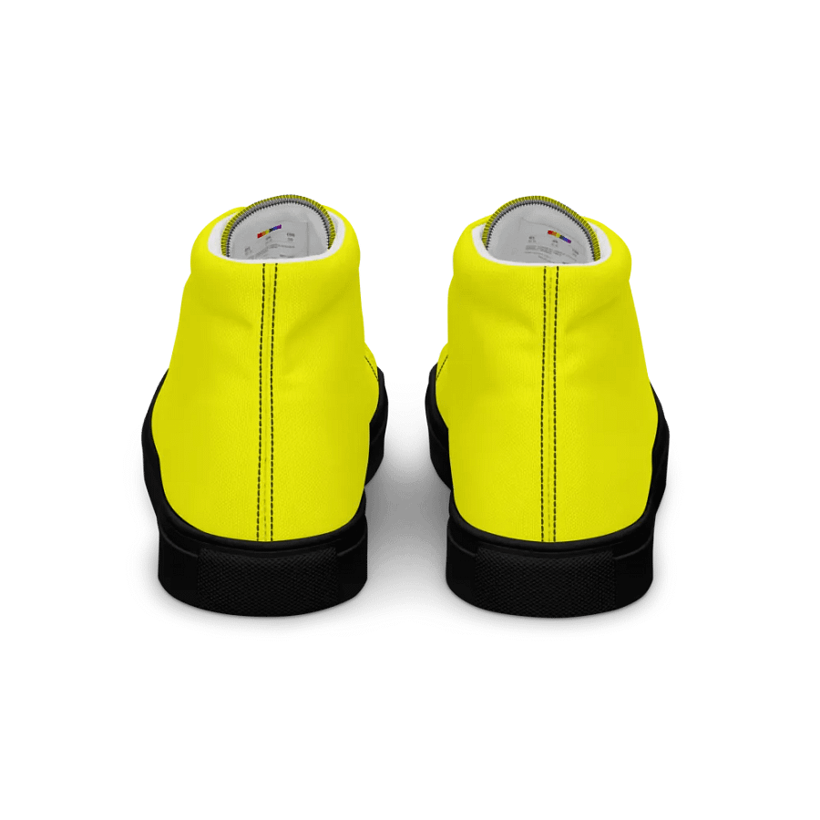 Women's Bright Yellow High Top Canvas Shoes product image (4)