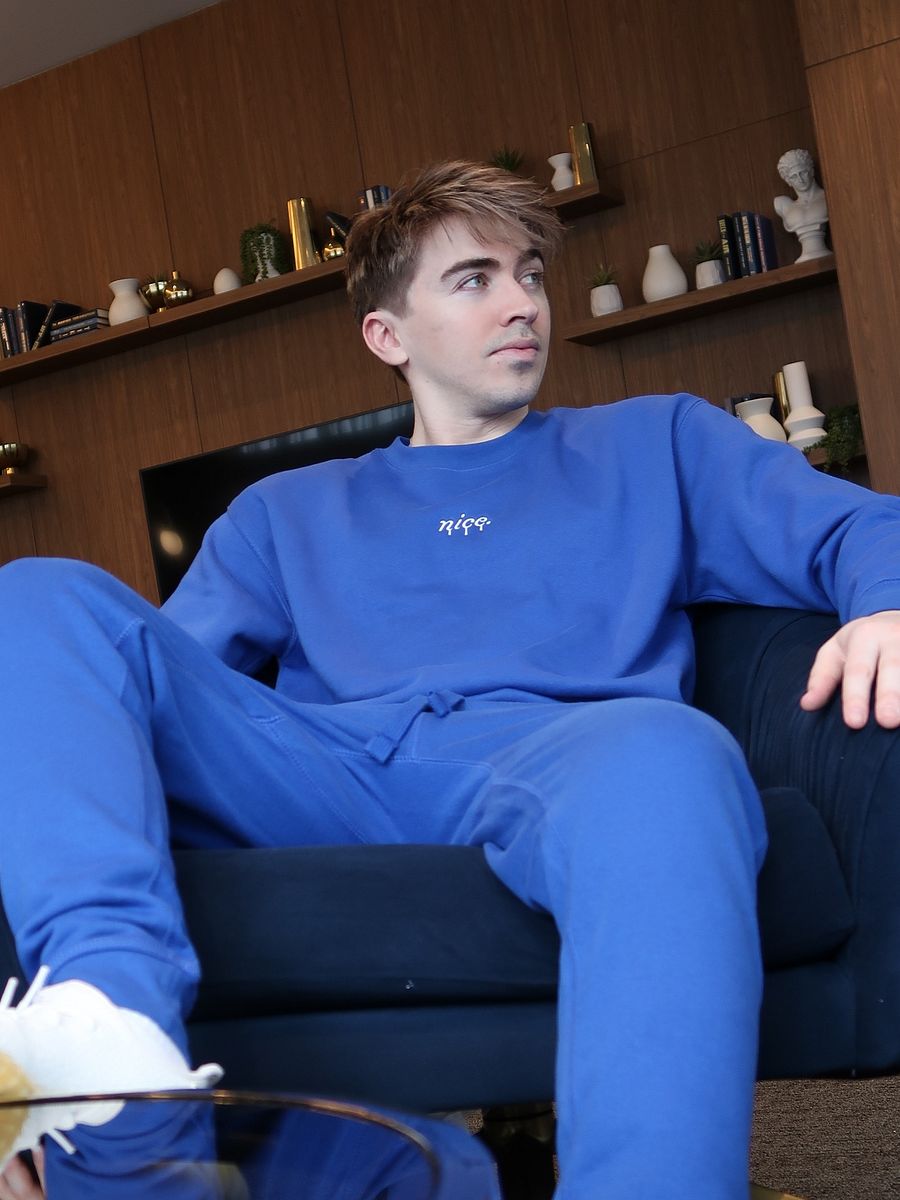 Premium 'Nice.' Drip Sweatshirt (Blue) product image (5)