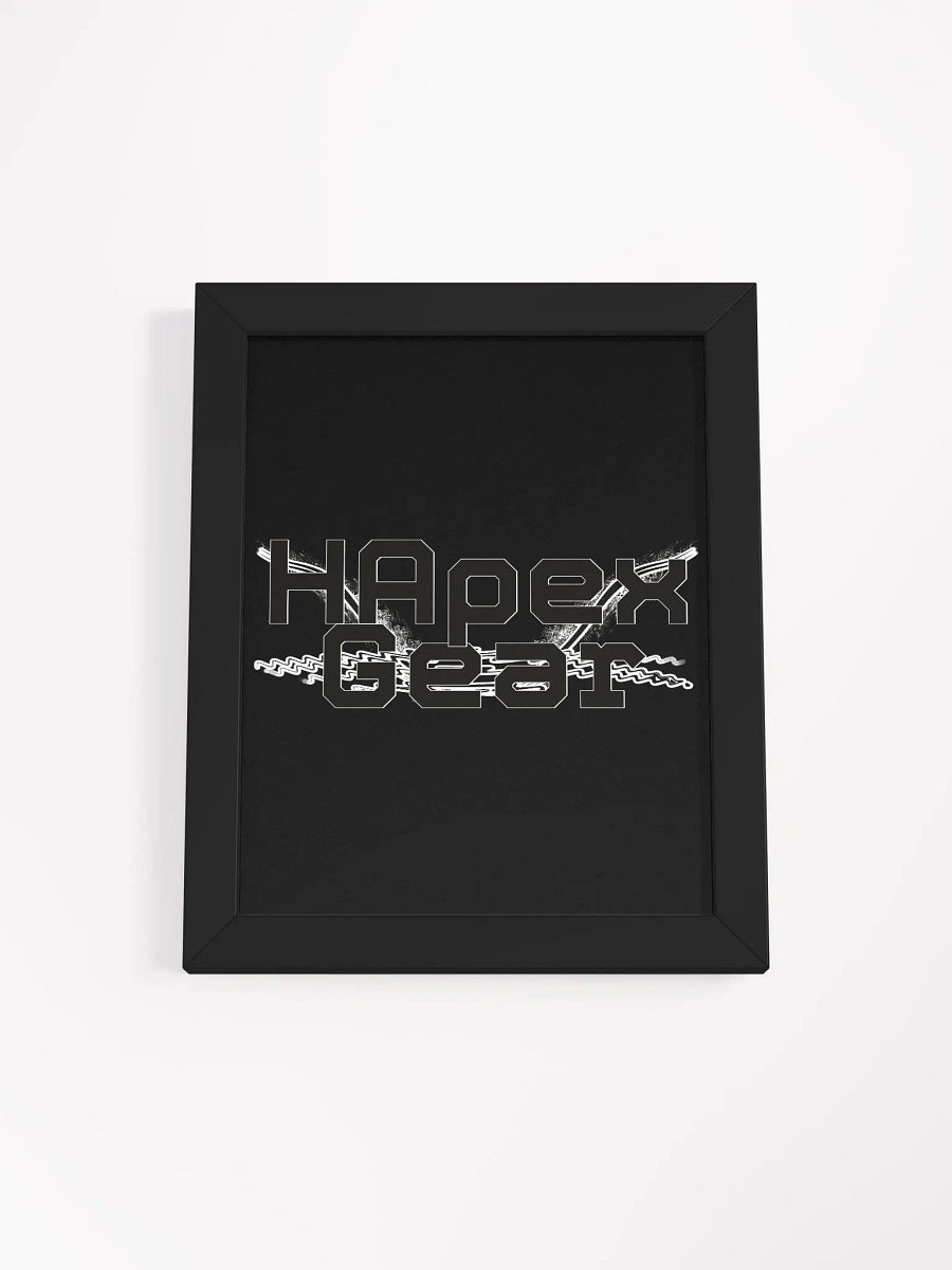 Framed - Black - High-Quality Matte Poster - Black HApex Gear Black Logo product image (1)