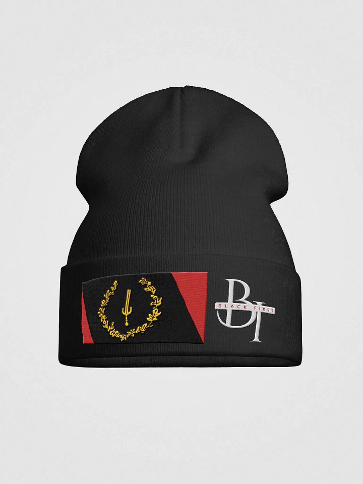 Black First Emblem Knit Beanie product image (1)