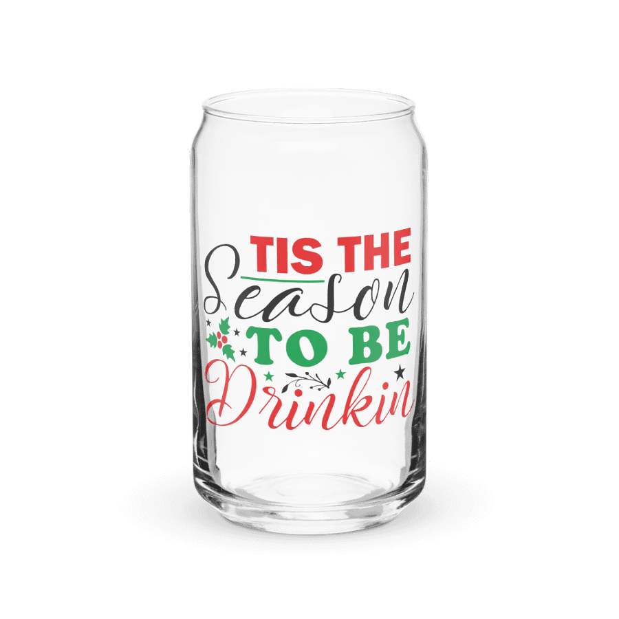 Festive 'Tis the Season Can-Shaped Glass product image (1)
