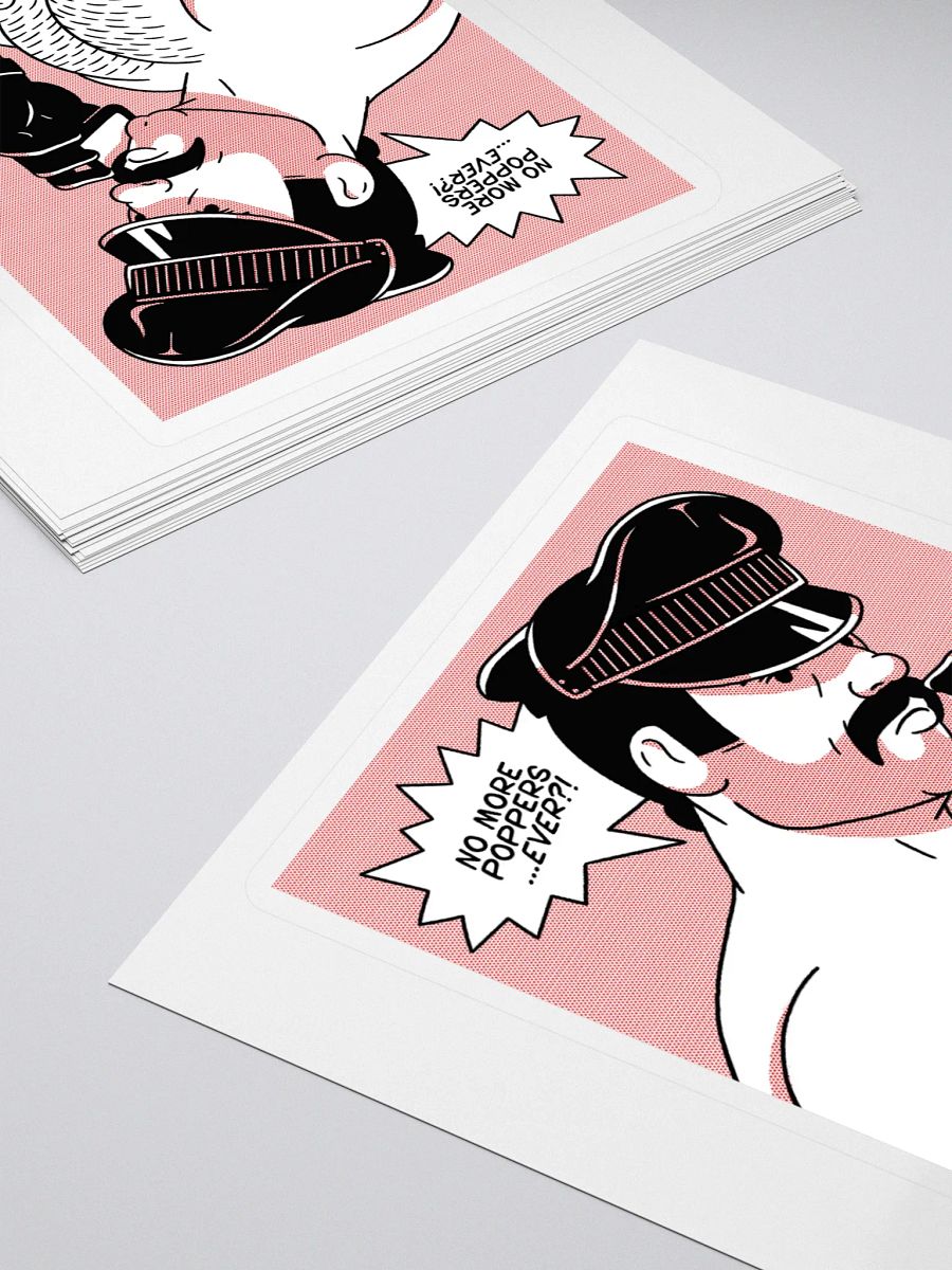 "No More Poppers...Ever?!" Sticker product image (6)