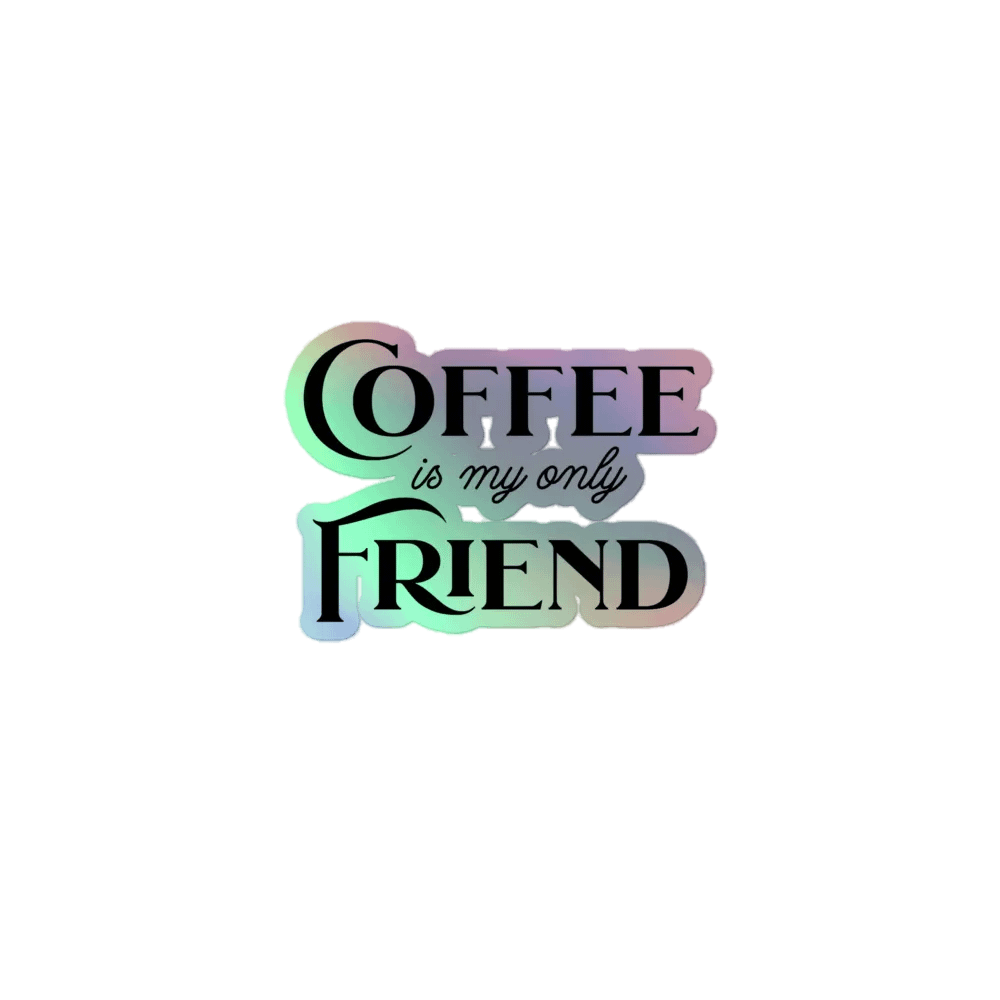 Funky Coffee Lover Holographic Sticker Sheet product image (1)
