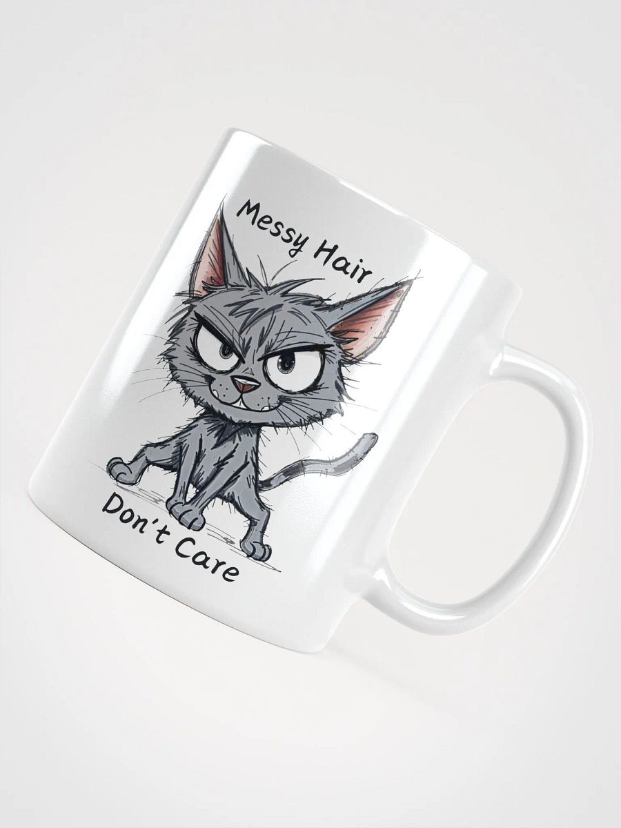 Messy Hair Don't Care Funny Cats Duo Mug product image (9)