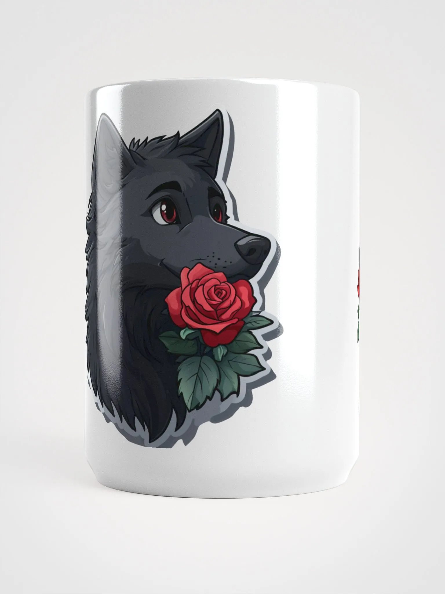 Rose Pup White Glossy Mug product image (5)