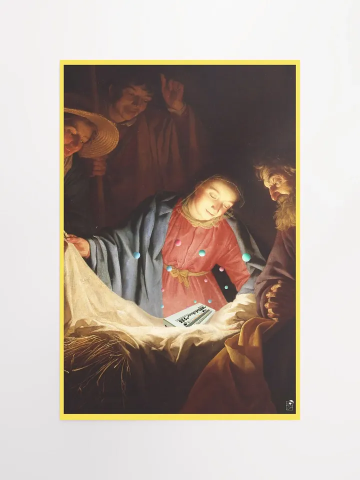 Adoration of the baby 909 by Frank Fonik , Techno EDM Matte Paper Poster product image (1)