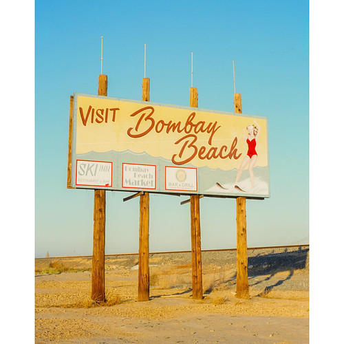 Signs of The Salton Sea on 35mm - If you ever find yourself at the sticker bombed Bombay Beach sign, look for a little Stoner...