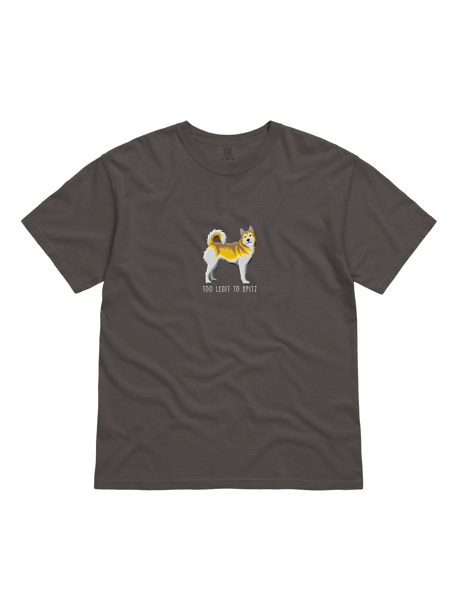 Too Legit to Spitz T-Shirt(Embroidered) of a Siberian Husky(Lemon) product image (3)