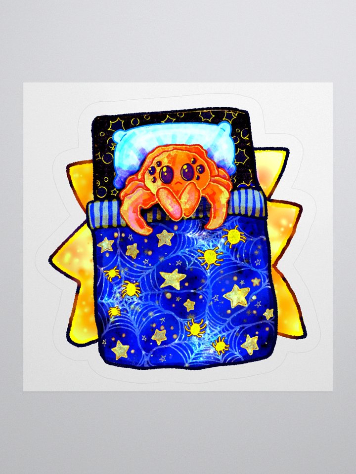 Sleepy Spider Sticker product image (3)