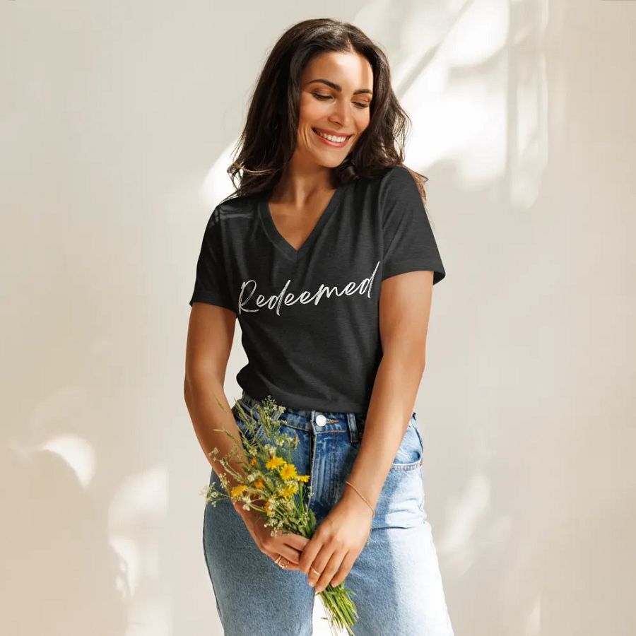 Redeemed V-Neck T-Shirt product image (37)