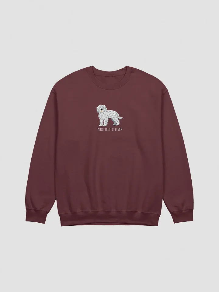 Zero Fluffs Given Sweatshirt (Embroidered) of a Cockapoo(White) product image (7)