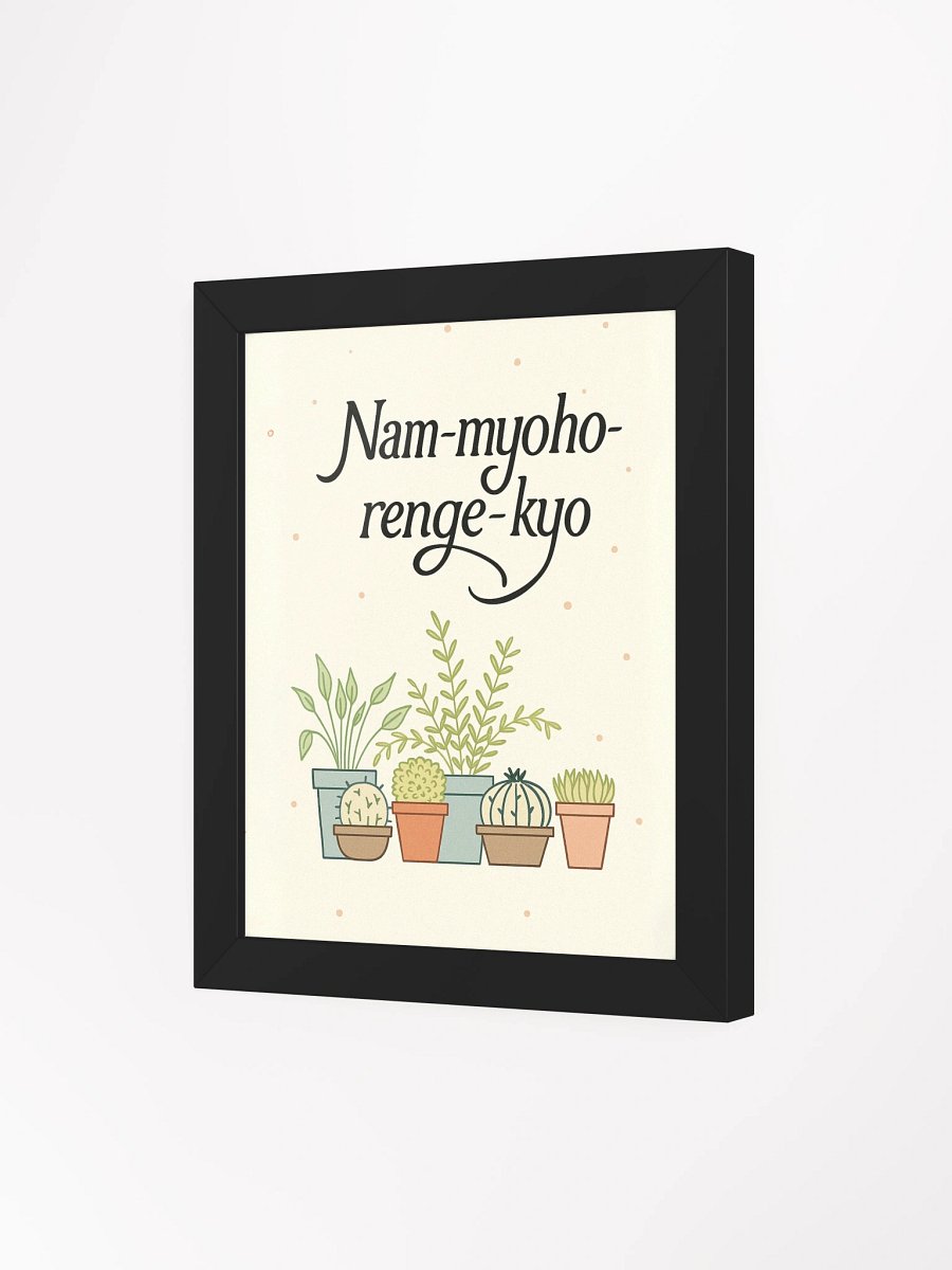 Nam-myoho-renge-kyo Framed Wall Art – Peaceful Botanical Poster for Nichiren Buddhism Practice product image (39)