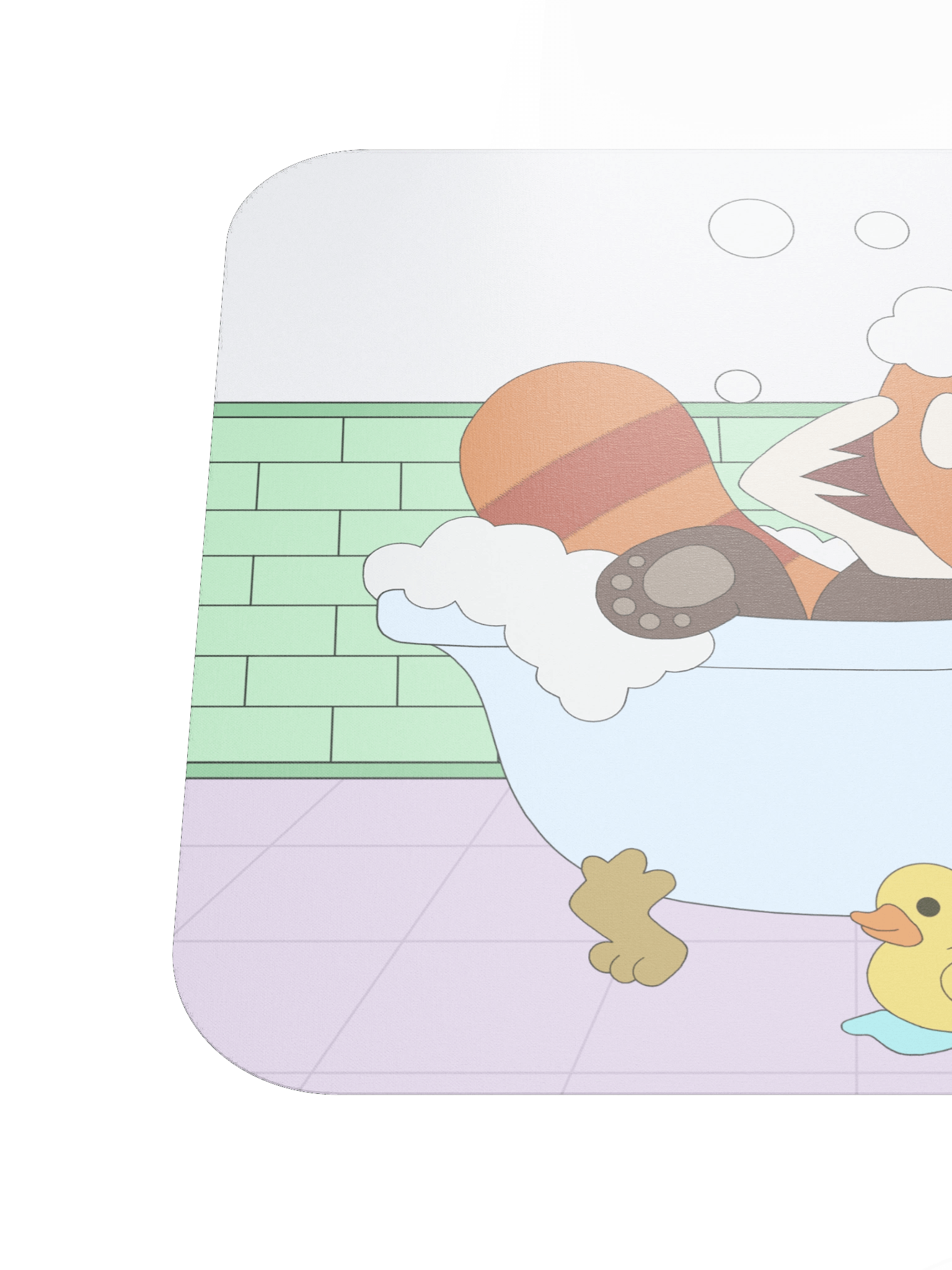 Red Panda Tub Time Mousepad product image (6)