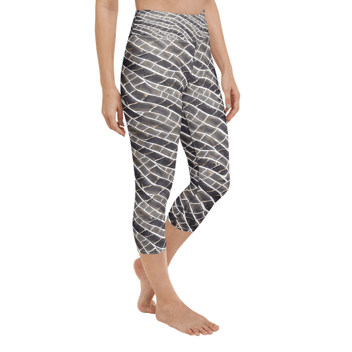 Grey Snake Skin Capri Leggings product image (2)