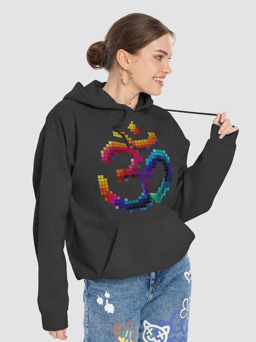 Pixelated Om Symbol Gildan Hoodie product image (7)