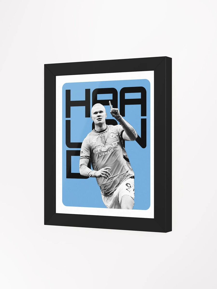 Erling Haaland BW Manchester City Name Art Framed Print product image (4)