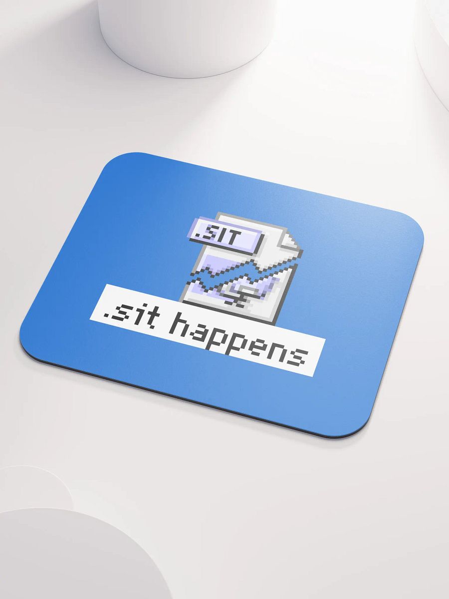 Sit Happens Mouse Pad (Blue) product image (3)