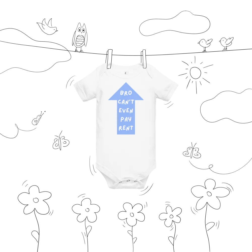 Bro can't even pay rent - baby onesie product image (9)