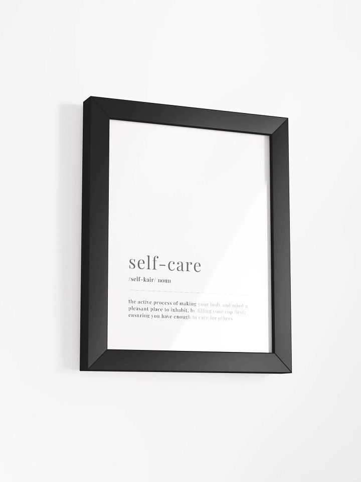 Self-Care Definition Framed Print product image (2)