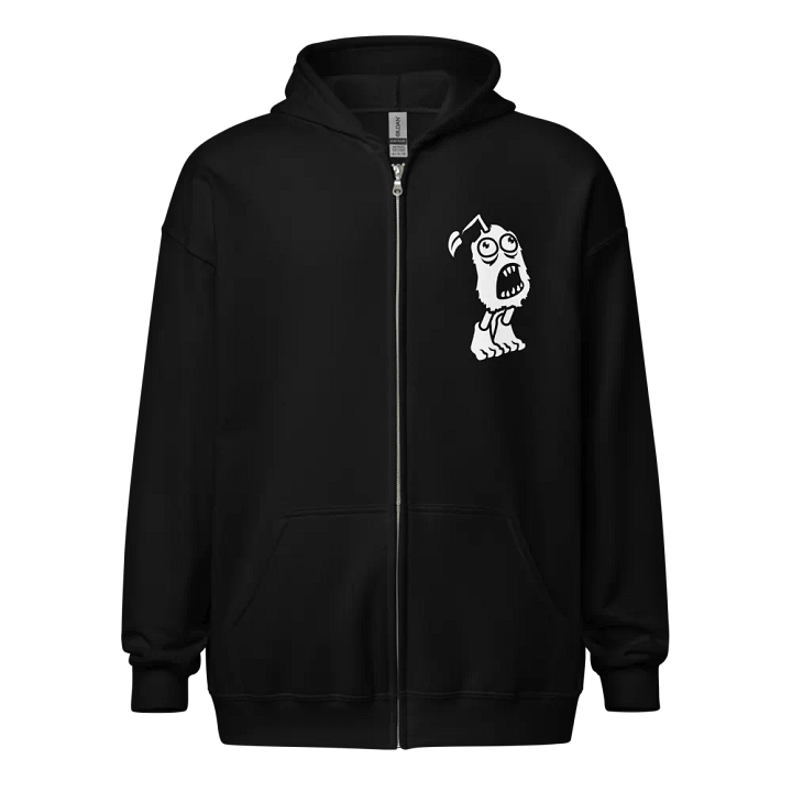 Furcorn (White on Dark) Zip-up Hoodie product image (1)