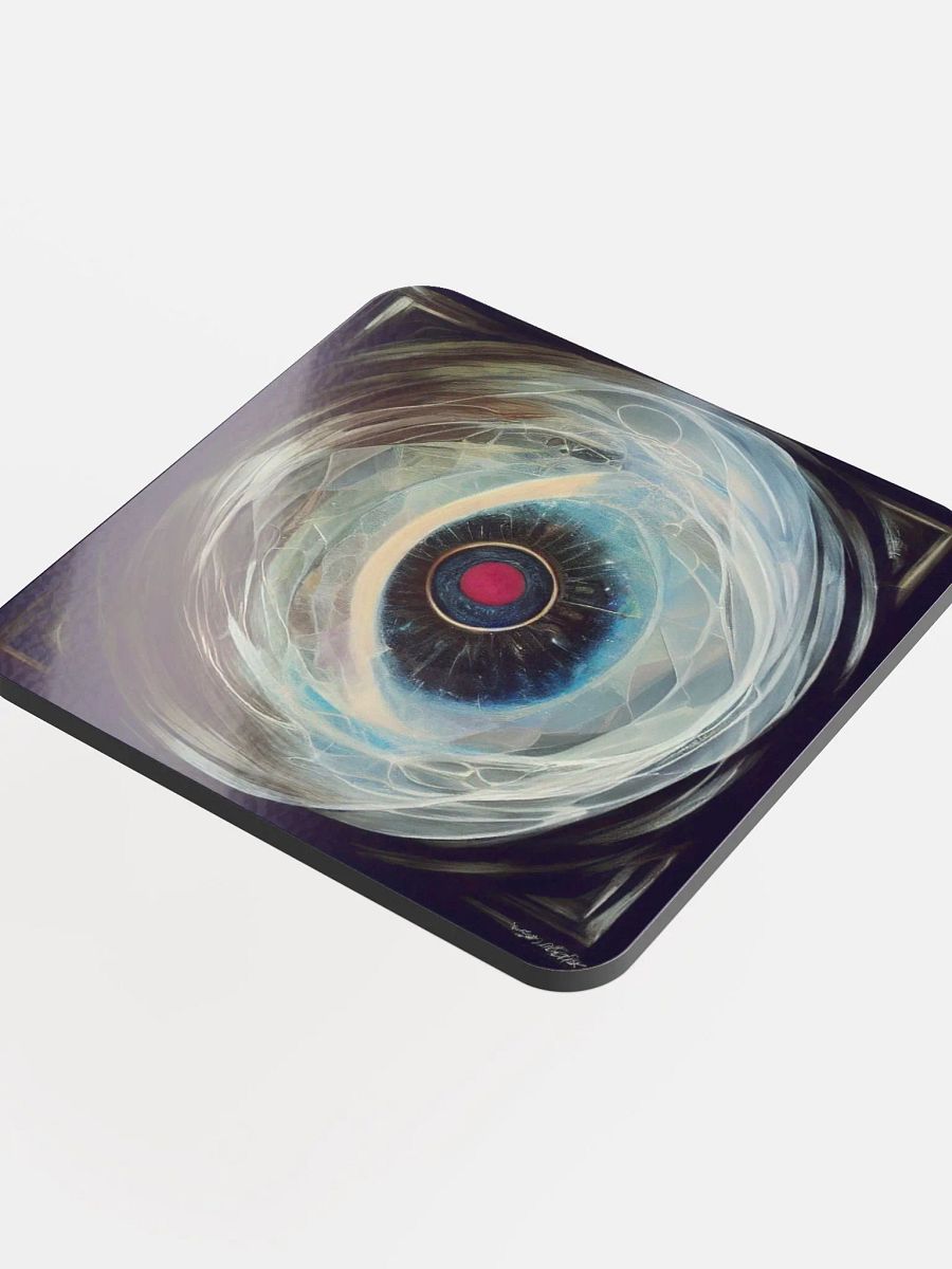 Cosmic Eye Glossed Cork Coaster product image (4)