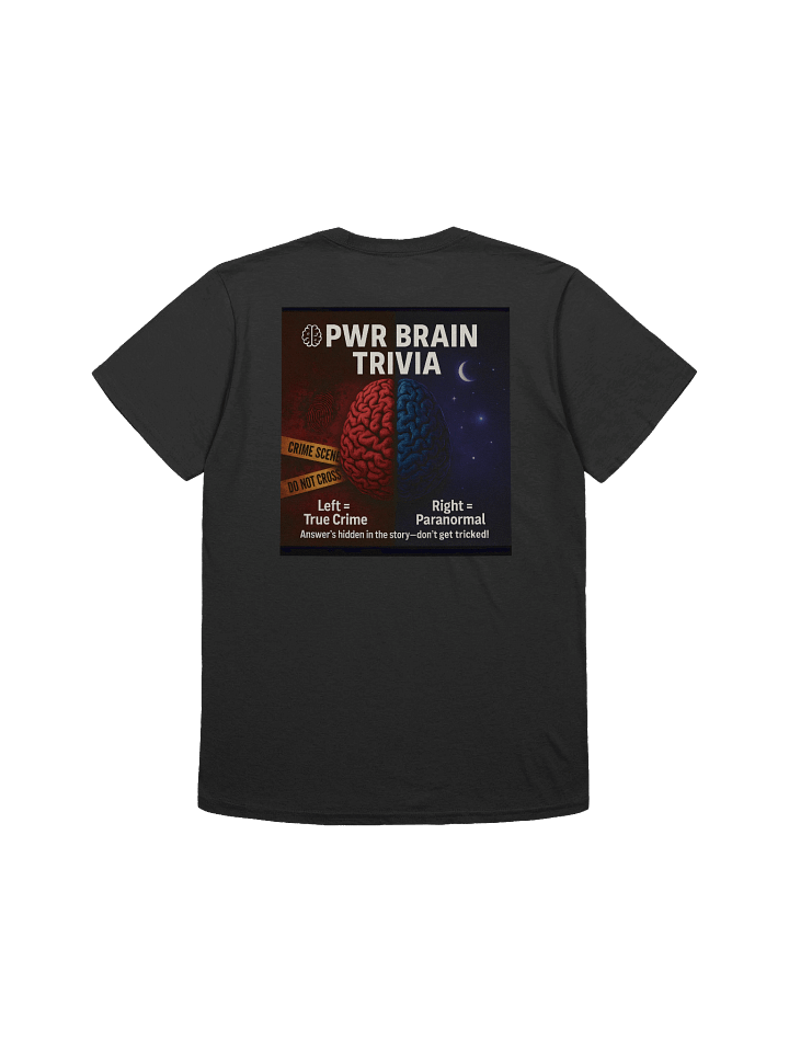 Unisex PWR Brain Trivia Black T Shirt product image (2)