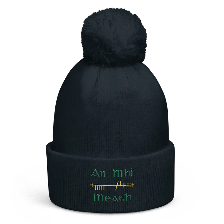 Meath/An Mhí Orthodox style Ogham embroidered Pom-Pom Beanie product image (1)