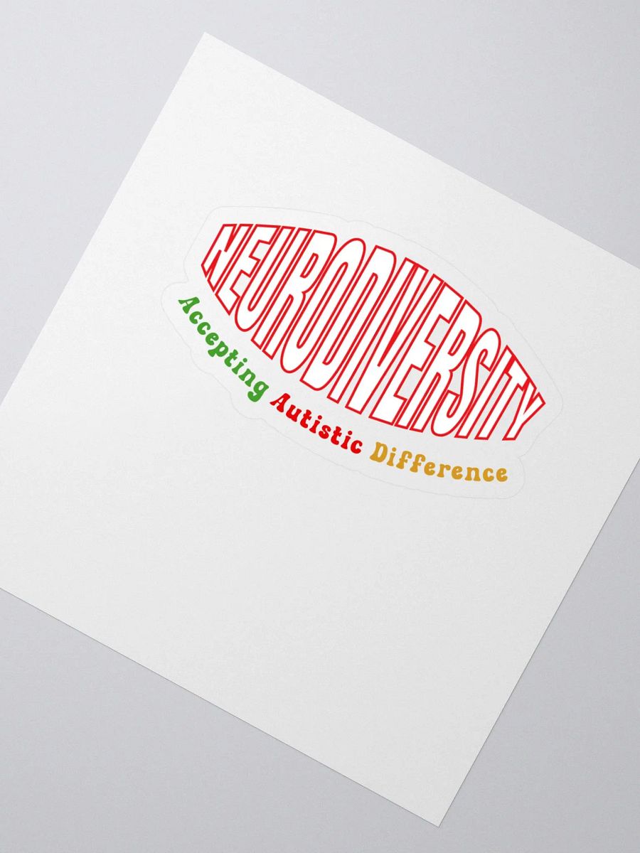 Neurodiversity, Accepting Autistic Difference Kiss Cut sticker product image (3)