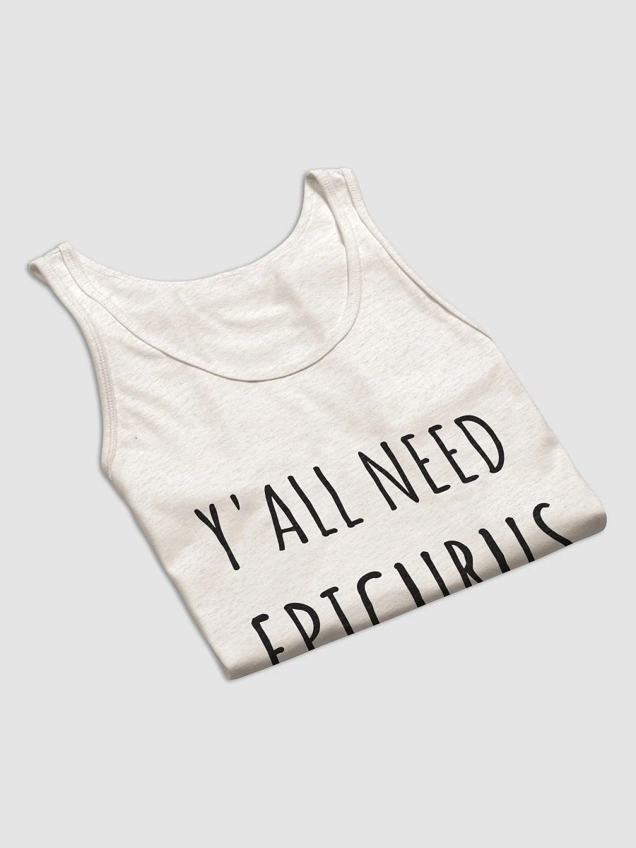 Y'all Need Epicurus BLACK (Bella+Canvas Jersey Tank) product image (16)