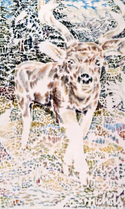 Deer on Desolation (1989) print product image (1)