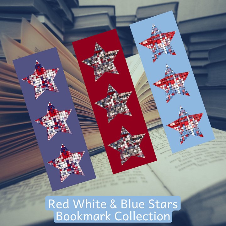 Red White And Blue Stars Bookmark Collection product image (1)