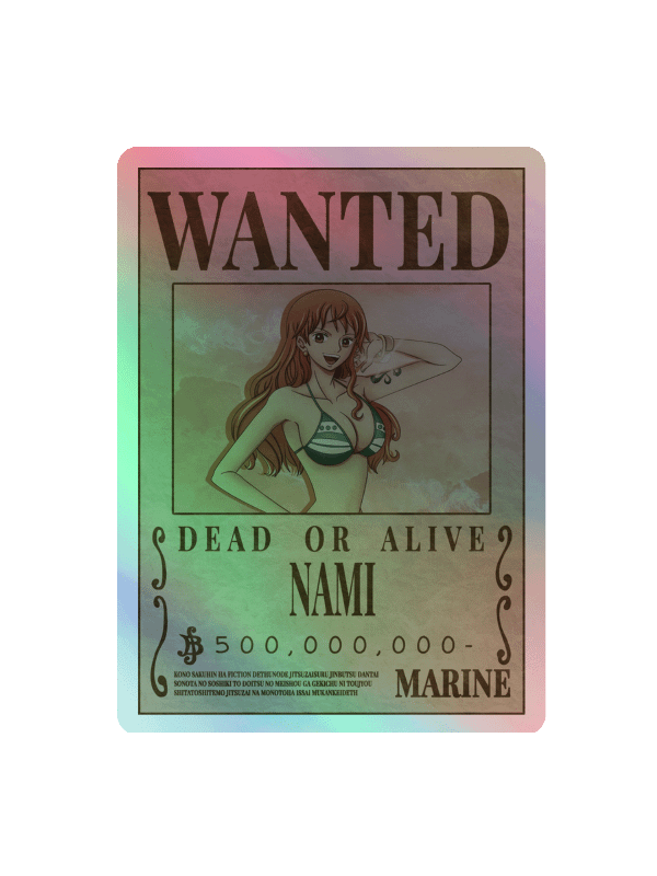 Nami Wanted Holographic Sticker Sheet product image (4)