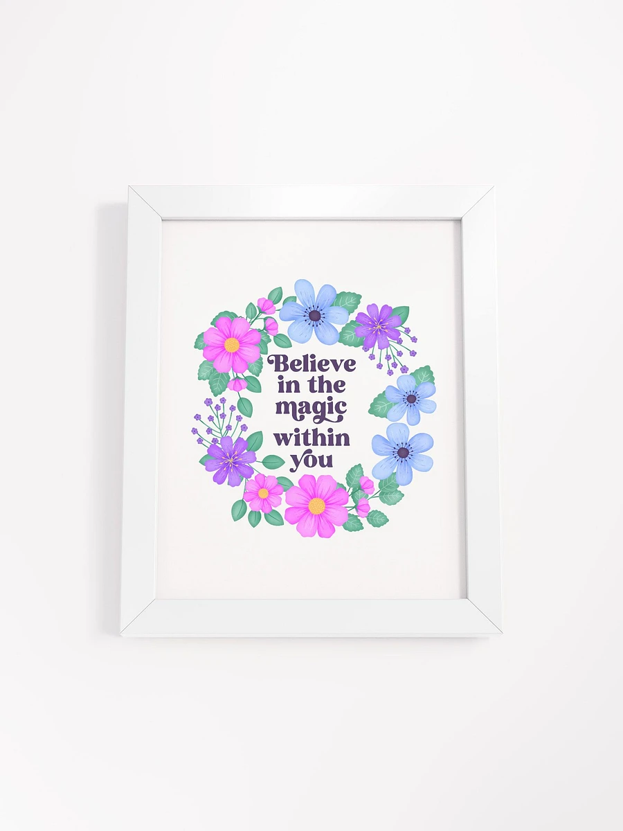 Believe in the magic within you - Motivational Wall Art White product image (4)