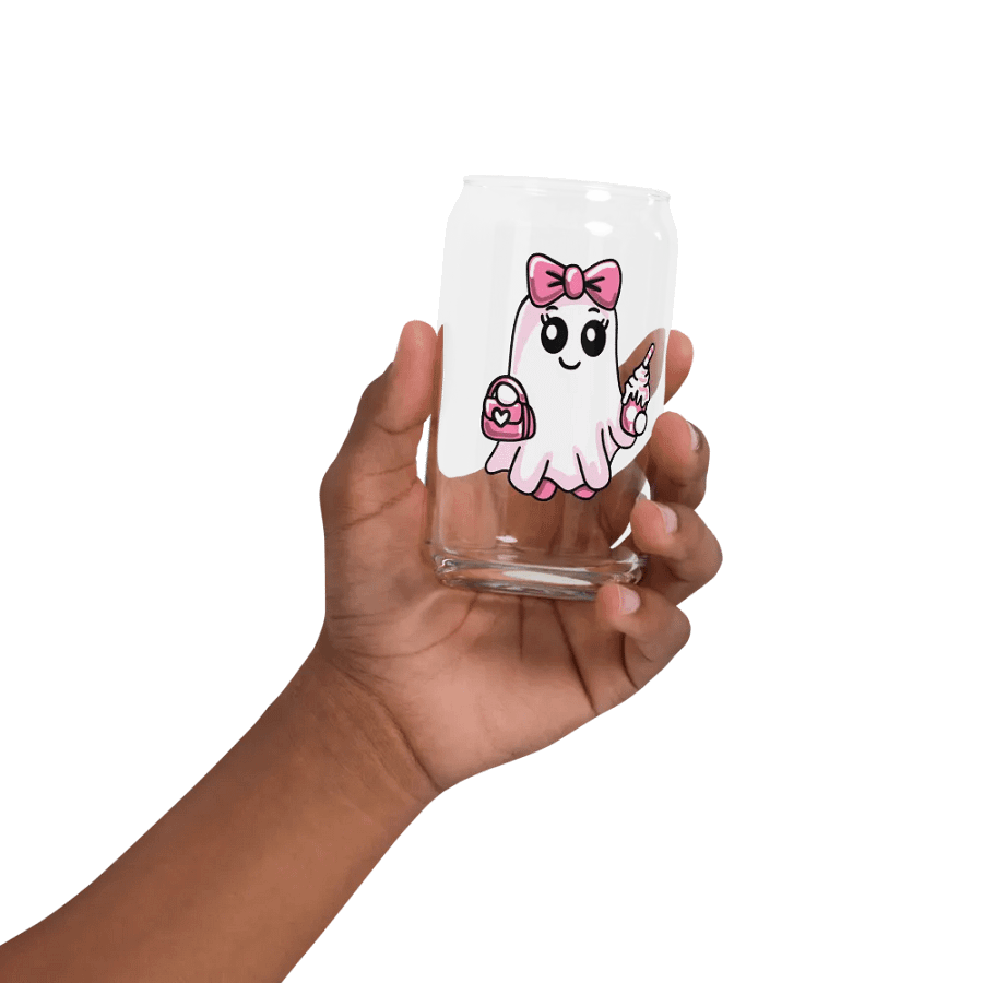 Cute Ghost 16oz Can-Shaped Drinking Glass product image (6)