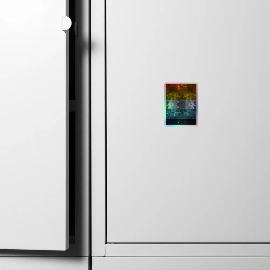 Aroace Pride Flag Sticker: Sunset Colors (Textured Variation) product image (4)
