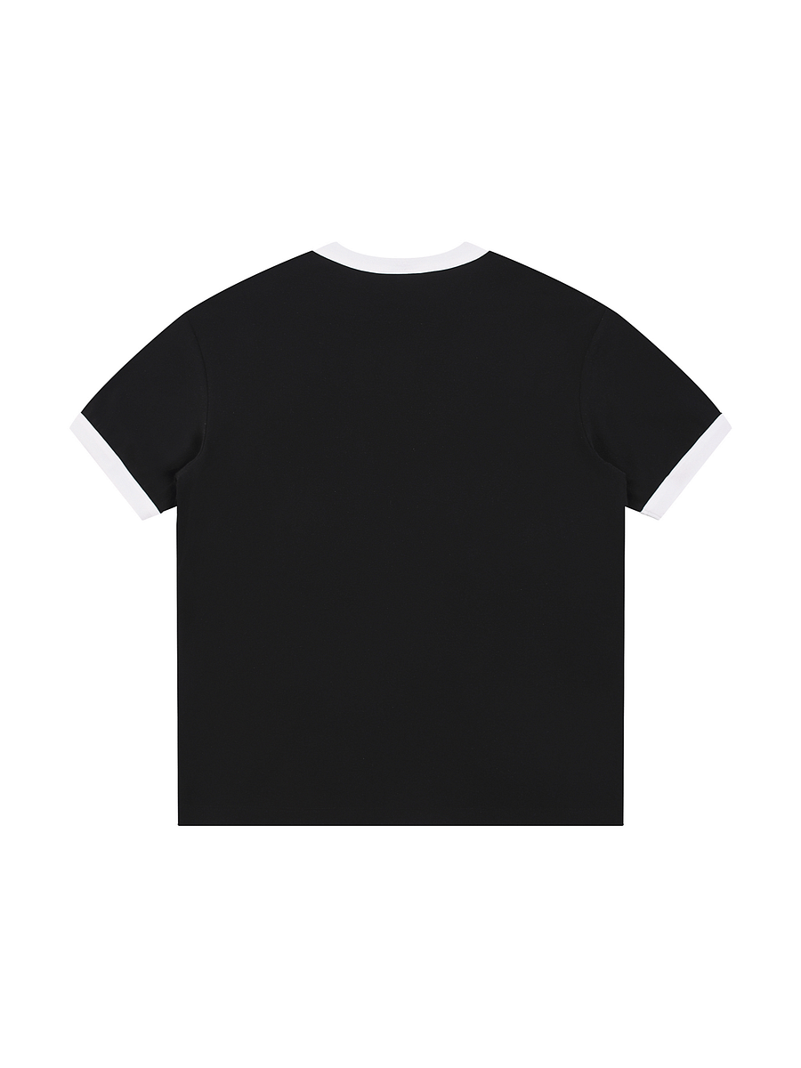 Contrast Edge Ribbed Crewneck T-Shirt product image (2)