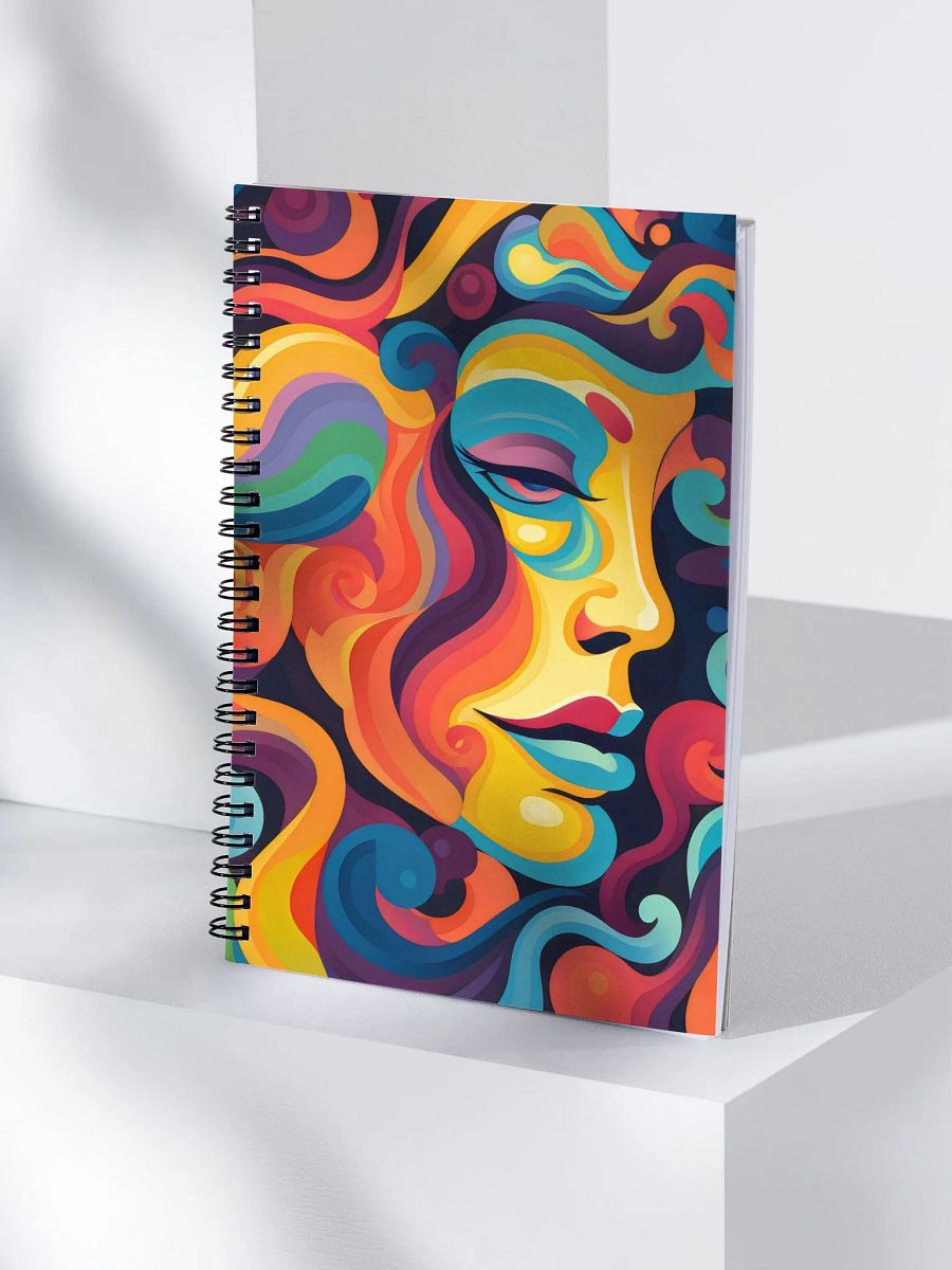 Vibrant Whirl of Emotions Psychedelic Profile Spiral Notebook product image (4)