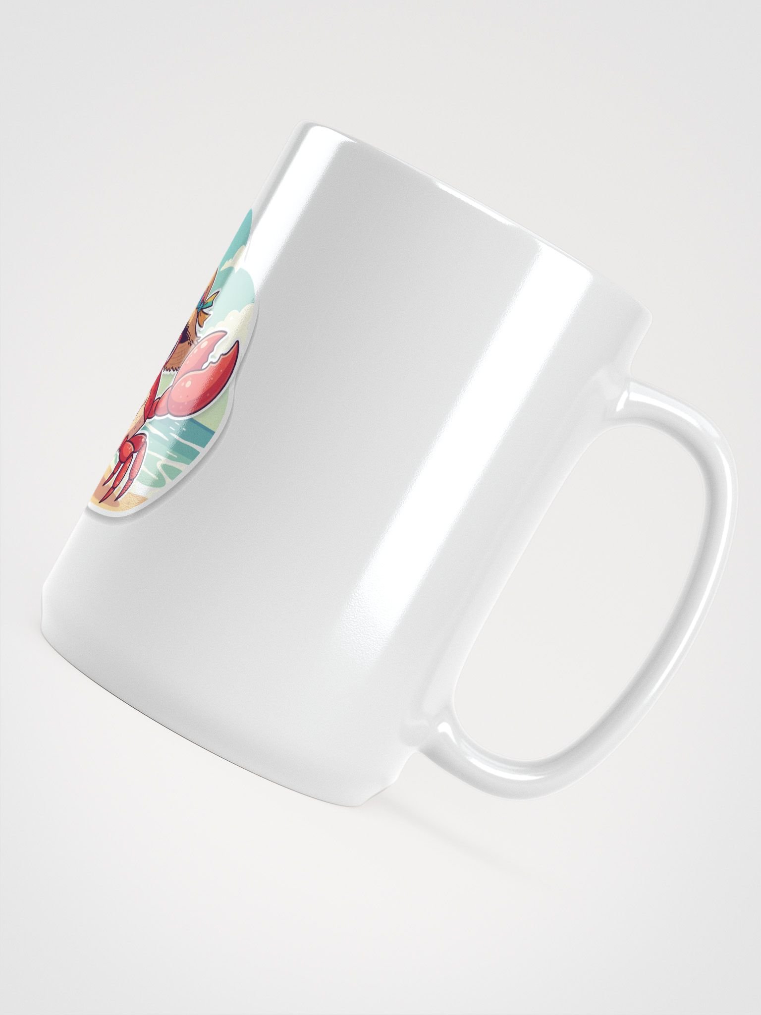 Hello Summer Crab White Glossy Mug product image (4)