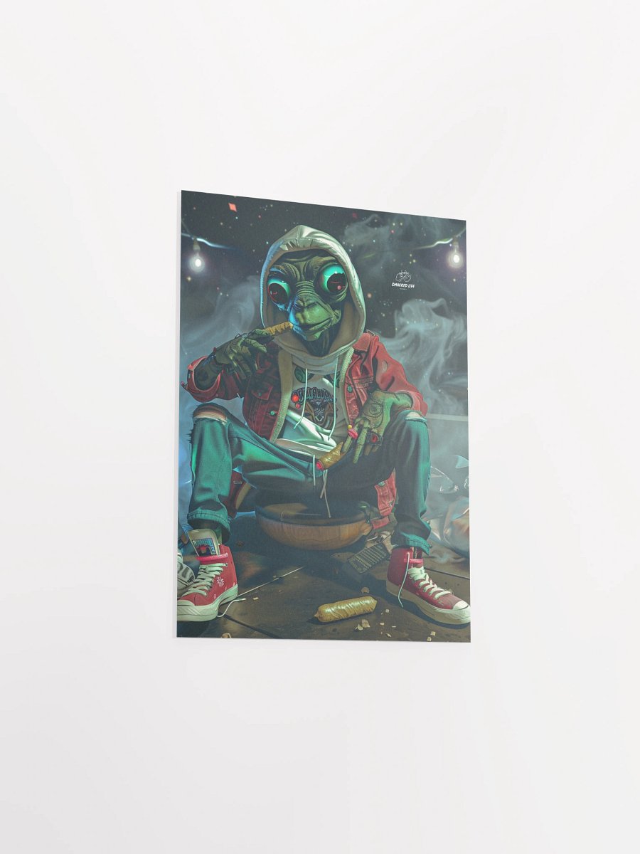 Smacked in the Cosmos – Stoner Alien Smoking Blunt Unframed Poster + Digital File product image (17)