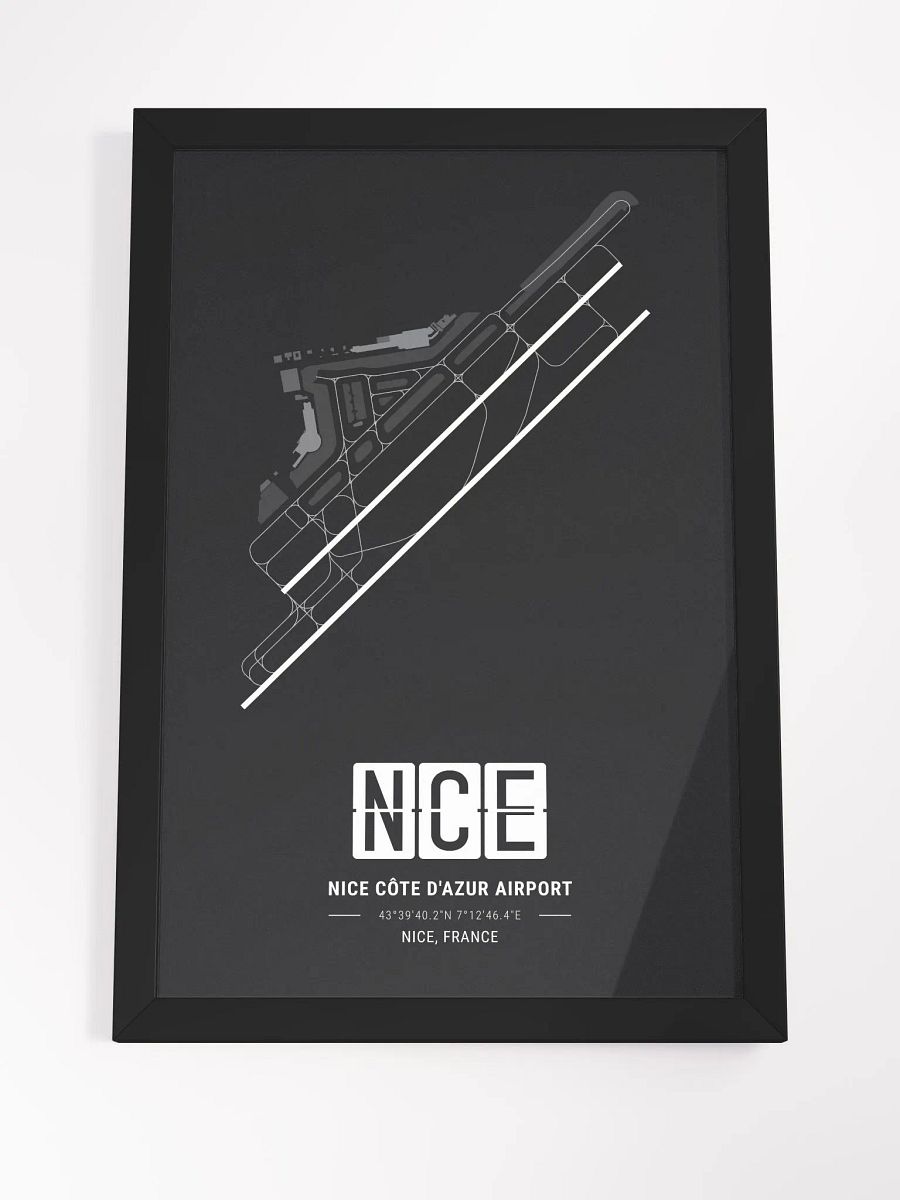 Framed Airport NCE Premium Map On Matt Paper product image (4)