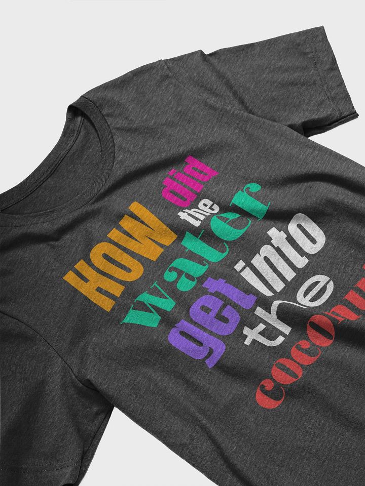 How Did the Water Get into the Coconut?" Bella + Canvas Supersoft A Funny Quote T-Shirt product image (1)