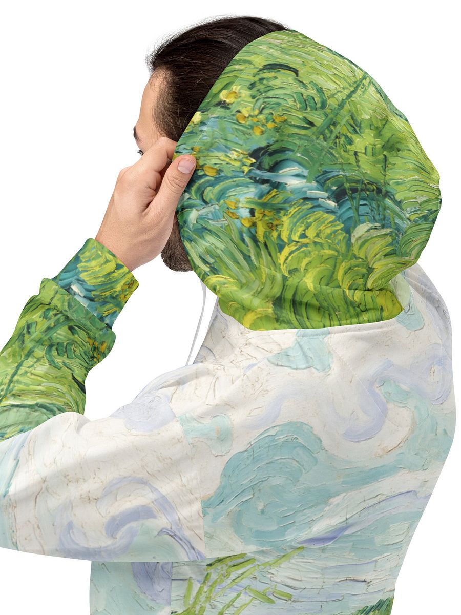 Green Wheat Fields All-Over Print Recycled Unisex Hoodie product image (6)